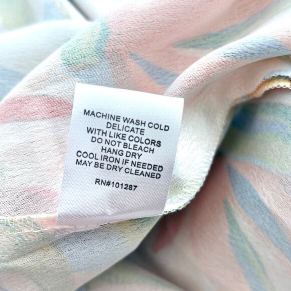 New Alexia Admor Iris Drop Shoulder Wrap Dress | Large Palm Multi 12 - Picture 8 of 11